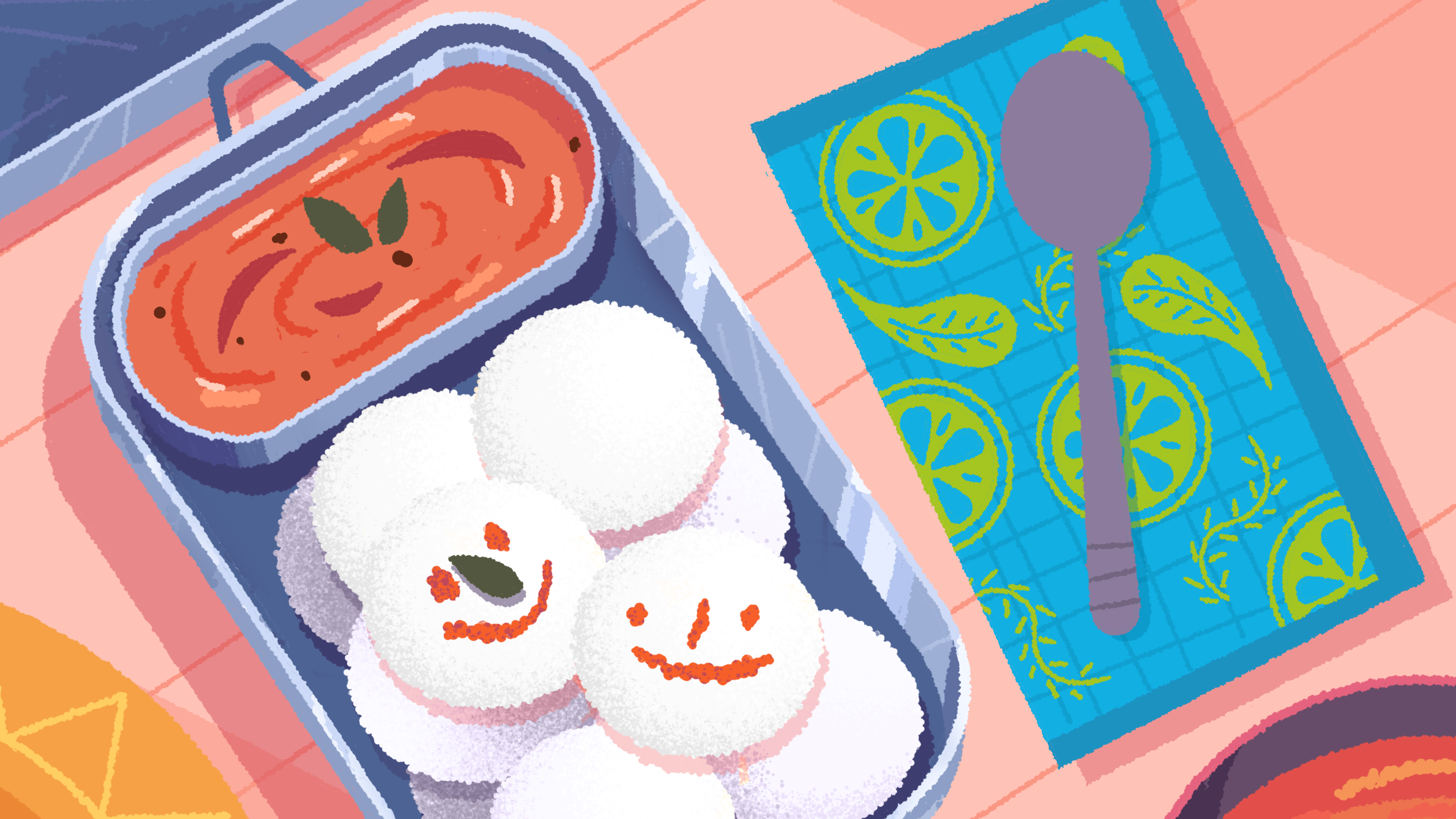 A screenshot from Venba of a finished meal.